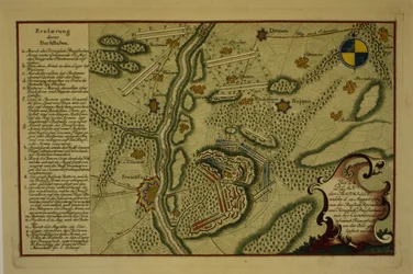 1759年、1759年8月12日、クナースドルフの戦いの計画（紙にペンとインク）